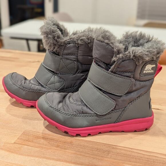 Sorel Whitney Strap Boot Toddler Little Kid Size 11 Pink Gray - Picture 5 of 12